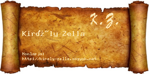 Király Zella névjegykártya
