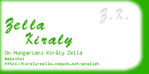 zella kiraly business card