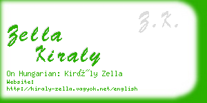 zella kiraly business card